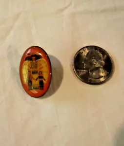 Spilla Cappello Pinback Nativi Americani Colorati Metallo Nativi Americani Vintage Da Collezione - Foto 1 di 5
