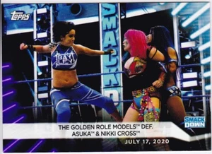 2021 Topps WWE WOMENS DIVISION #45 GOLDEN ROLE DEF. ASUKA 7 NIKKI CROSS #/99 - Picture 1 of 1