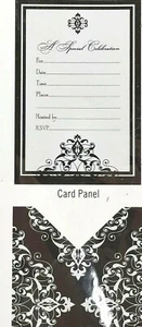 Elegant Damask Invitations - New and sealed - set of 10 - 3 sets available - Picture 1 of 7