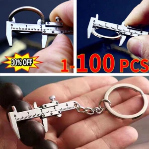 1-100PCS Key Portable Movable Mini Vernier Caliper Keyring Keychain Ruler 丨UK - Picture 1 of 12