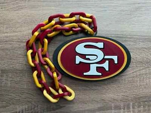 San Francisco 49ers 3D Printed Oversized Pendant Necklace - NFL Fan Sports Chain - Bild 1 von 3