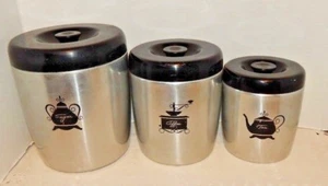 Latas de cocina de aluminio vintage West Bend azúcar ~ café ~ té - Imagen 1 de 5