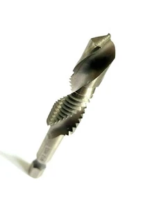 Y4REK M12 x 1.75mm HSS Hex Shank Twisted Combination Tap & Drill Bit for Metal