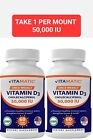 2 Pack Vitamatic Vitamin D3 50,000 IU Once a month improve Deficiencies 120 tab