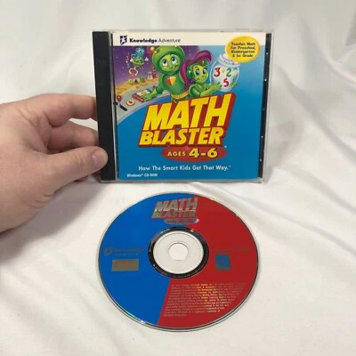 MATH BLASTER AGES 4-6 KNOWLEDGE ADVENTURE CD-ROM EDUCATIONAL WINDOWS *MINTY* - Image 1 of 4