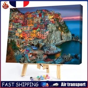 Kit de peinture par numéros sur toile, bricolage d'art à l'huile, image de cinq