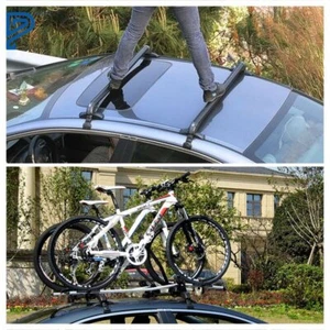 Universal Car Top Luggage Roof Rack Cross Bar Carrier Adjustable Window Frame US - Picture 1 of 7