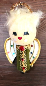 Adorno de Navidad Ángel Flocado Japón Vintage INARCO 5 pulgadas - Imagen 1 de 5