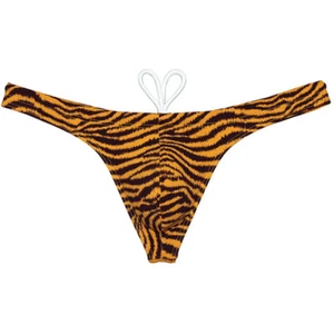 Men's Tiger Stripe Swimwear Ice Silk Lining Swim Thong Beachwear Surfing Trunks - Picture 1 of 8