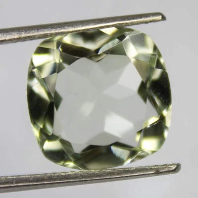 Natural Faceted Green Amethyst In Cushion Shape 7.30 Carat 13x13x7 mm Size - Image 1 of 4