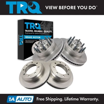 TRQ Brake Rotor Set Fits 2008-2014 Ford E-150 E-250 2008-2019 E-350 Super Duty - Image 1 of 4