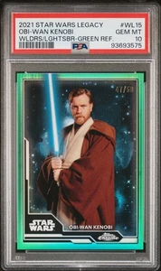 Obi-Wan 2021 Topps Chrome Star Wars Legacy Green Refractor /50 WL-15 PSA 10 - Picture 1 of 2