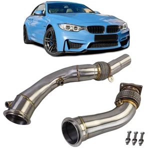 Inox Descente Tuyau de Remplacement pour BMW M3 F80 M4 F82 F83 S55 2014-2020 - Bild 1 von 8