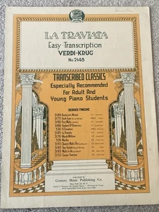 Partituras LA TRAVIATA 1922 PIANO SOLO de Verdi-Krug - Imagen 1 de 5
