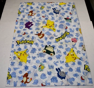 Винтажный плоский лист с персонажами Pokemon Nintendo Twin размер 1998 - Изображение 1 из 4