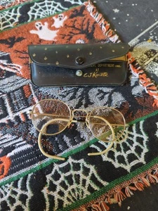 Vintage Artcraft 1/20 12K GF White Gold Filled Eyes Spectacles Glasses w/ Case - Picture 1 of 14