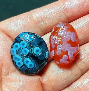 TOP 14G Natural Gobi ojos de ágata ágata bandas piedra geoda curación W189 - Imagen 1 de 11