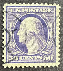 US 1909 Sc# 341 Used Stamp Perf 12 Washington 50c - Picture 1 of 2