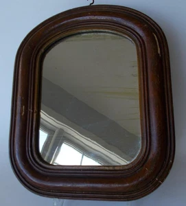 Antique Arched Wall Mirror Rustic Farmhouse Cottage Old Glass 12" High 10" Wide - Picture 1 of 11