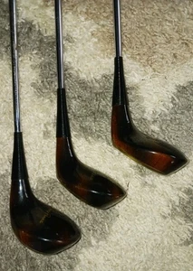 3 Pc Toney Penna Persimmon Woods Oil Hardened Set 3 ~ 4 ~ 5 ~ GRIPRITE Handles - Picture 1 of 10