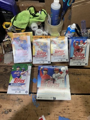 2022 Topps Series 1 MLB Box Plus 5 Hanger Boxes Factory Sealed Combine Ship - Image 1 of 4