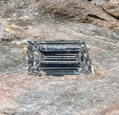 GIA Certified Novelty Step Cut .21 CT SI1 I Natural Earth Mined Diamond - Image 1 of 4