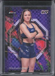2024 Topps Finest UFC #90 Erin Blanchfield Purple Checkerboard #/150 - Picture 1 of 2