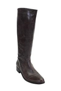 Corso Como Womens Leather Zipped Round Toe Tall Riding Boots Brown Size 8.5 - Picture 1 of 5