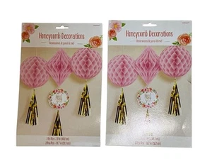 "Sweet Baby Girl" Floral Honey Hanging Decorations, For Baby Shower - Bild 1 von 2