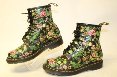 Botas Dr. Martens Floral Bloom Backhand para mujer talla 7 38 de cuero con cordones 27247 Foto 1 de 4