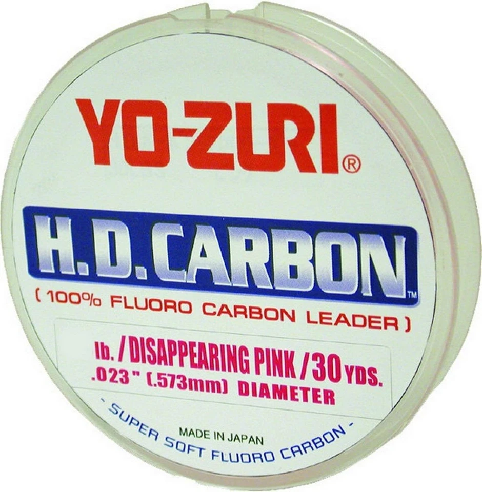 Yo-Zuri HD Carbon Fluorocarbon Leader Disappearing Pink 30 Yds 80 LB