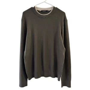 Suéter de Lana Tejido Texturizado Alto Rendimiento Ermenegildo Zegna Italia Verde Talla 52 - Imagen 1 de 7
