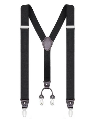 Buyless Fashion Suspenders for Men 48 Elastic Adjustable Straps 1 1/4 - Y Shape - Image 1 of 4
