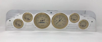 GMC Truck 1966 calibre 6 tablero juego de inserción Billet aluminio dorado Foto 1 de 4