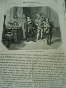 L'alchimiste d'après Ben Jonson 1849 Gravure Print Article - Picture 1 of 1