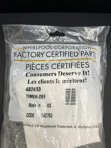 Whirlpool Certified Parts Timer- DEF 482493 Code 142703 Refrigerator - Picture 1 of 3