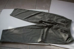 Womans Grey/Green Striped Pull-up Trousers by Anna Morelle Size 12 Short - Picture 1 of 4