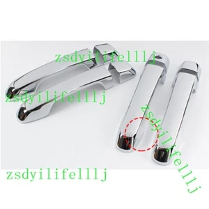 8X For Toyota Land Cruiser LC200 2016-2021 Door Handle Silver ABS Cover Frame - Picture 1 of 2