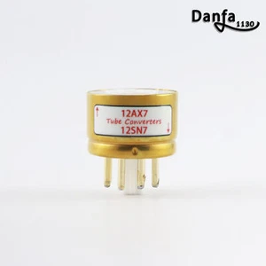 One Gold plated 12AX7 TO 12SN7 Vacuum tube convert socket - Picture 1 of 11