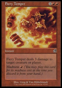 MTG FIERY TEMPER ASIAN EXC - FIERY TEMPERAMENT - TOR - MAGIC - Picture 1 of 1