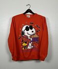 Vintage 90s PEANUTS Snoopy Joe Cool Trick Or Treat Halloween SWEATSHIRT Sz Large