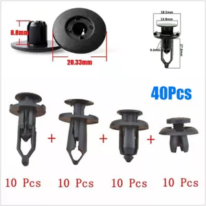 40X Car Plastic Rivet Bumper Retainer Fastener Mud Flaps Push Clips %085 - Imagen 1 de 5