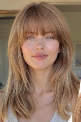 Peluca rubia ceniza ombre de 12 pulgadas con flequillo peluca 100 % cabello humano peluca frontal de encaje 13x4 Foto 1 de 2