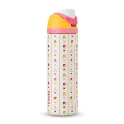 AS SHOW Owala FreeSip 32 oz Floral prints Stainless Steel Water Bottle Mother's Day Gift