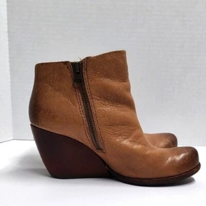 KorkEase Wedge leather Ankle Boots size 7 - Picture 1 of 9