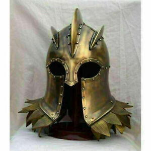 Helmet Medieval Armor Armour Knight Roman Spartan Crusader Costume Helmet
