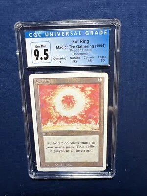 MTG Revised Sol Ring CGC 9.5 GEM MINT (Blue Label 10) (10 sub) 1994 - Image 1 of 2
