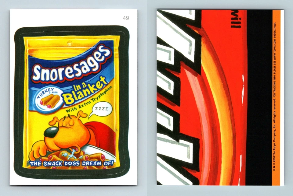 Snoresages In A Blanket #49 Wacky Packages Series 7 Topps 2010 Card / Sticker - Image 1 of 1
