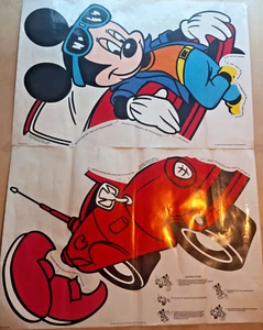BIG - Mickey Mouse - 36" Sticker - No. 169L Cool Mickey W/Roadster - DISNEY Co. - Picture 1 of 16