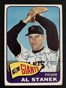 Al Stanek 1965 Topps #302 Signed Card - San Francisco Giants IP Auto - Picture 1 of 2